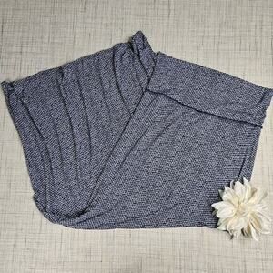 Max Studio Abstract Navy White Maxi‎ Skirt Size Medium